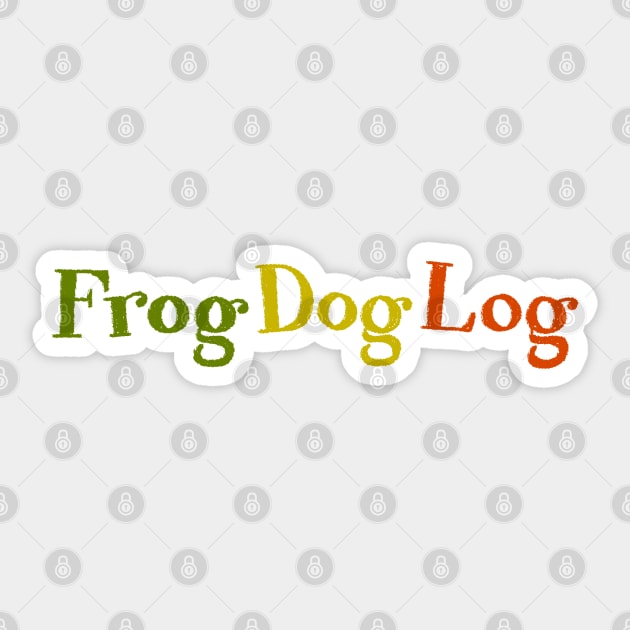 Frog Dog Log - Logo Sticker by jareddweiss